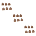 Miniatyrbild 3 av 5: 1/2/3/5 3 par Snygga högklackade tips Taps Skoreparation Apricot 14x14mm 3Set
