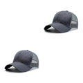 Miniatyrbild 4 av 5: 1/2/3 Summer Tunn Polyester Mesh Trucker Hat Justerbar grey 2Set
