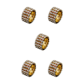 Miniatyrbild 1 av 5: 1/2/3/5 Stretch Crystal Ring Utsökt inläggning för Elegant golden 4 rows 5PCS