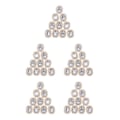 Miniatyrbild 2 av 5: 1/2/3/5 10 st Rhinestone Buttons Hantverk Dekoration för kläder Silver 2.1 x 1.7cm 5Set