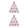 Miniatyrbild 2 av 5: 1/2/3/5 10 st Rhinestone Buttons Hantverk Dekoration för kläder Light Purple 2.1 x 1.7cm 2Set