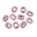 Miniatyrbild 2 av 5: 1/2/3/5 10 st Rhinestone Buttons Hantverk Dekoration för kläder Light Purple 2.1 x 1.7cm 1Set