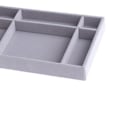 Miniatyrbild 2 av 5: 1/2/3/5 Stapelbar smyckesbricka Multipurpose Portable Velvet för 6 Grids Style A 1Set