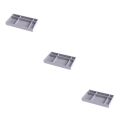 Miniatyrbild 4 av 5: 1/2/3/5 Stapelbar smyckesbricka Multipurpose Portable Velvet för 6 Grids Style A 3Set