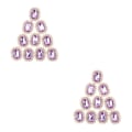 Miniatyrbild 1 av 5: 1/2/3/5 10 st Rhinestone Buttons Hantverk Dekoration för kläder Light Purple 2.1 x 1.7cm 2Set