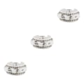 Miniatyrbild 5 av 5: 1/2/3/5 PU Läderarmband Justerbar Wrap Cuff Nit för White 24.5 x 3.2cm 3Set