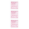 Miniatyrbild 1 av 5: 3/5 Multifunktionell ritmall Geometrisk linjal för Red 20 x 11.5cm 3Set