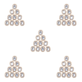 Miniatyrbild 3 av 5: 1/2/3/5 10 st Rhinestone Buttons Hantverk Dekoration för kläder Silver 2.1 x 1.7cm 5Set
