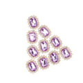 Miniatyrbild 3 av 5: 1/2/3/5 10 st Rhinestone Buttons Hantverk Dekoration för kläder Light Purple 2.1 x 1.7cm 1Set