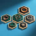 Miniatyrbild 3 av 5: 1/2/3 3pack/lot Utsökt Craft Hexagon Armband Display bricka Grey 1Set