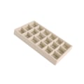 Miniatyrbild 1 av 5: 1/2/3/5 Stapelbar smyckesbricka Multipurpose Portable Velvet för Beige 18 Grids 1Set