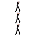 Miniatyrbild 1 av 5: 1/2/3 Trendiga och moderiktiga över knästrumpor för Open Toe-black L 3Set