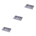 Miniatyrbild 1 av 5: 1/2/3/5 Stapelbar smyckesbricka Multipurpose Portable Velvet för 6 Grids Style A 3Set