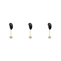 Miniatyrbild 1 av 5: 1/2/3 Örhänge Display Stand Human Ear Model Stud Holder Showcase Left Ear Black Height: 18cm 3Set