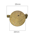 Miniatyrbild 2 av 5: 1/2/3/5 20 stycken Rund Brosch Bas Blank bricka Säkerhet För Pins 20 Pcs , Bronze,20mm 1Set