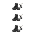 Miniatyrbild 1 av 5: 1/2/3 Fram Bak Buggy Däck 1:10 Bildelar Tillbehör DIY Black 3Set