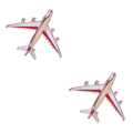Miniatyrbild 1 av 5: 1/2 Kvinnor Män Smycken Flygplan Flygplan Brosch Mode Corsage 2Set