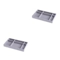Miniatyrbild 3 av 5: 1/2/3/5 Stapelbar smyckesbricka Multipurpose Portable Velvet för 6 Grids Style A 2Set