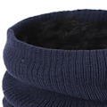 Miniatyrbild 4 av 5: 1/2 Beanie Hat Scarf Handskar Set Varm mjuk bomull för skidcykling Navy 1Set