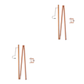 Miniatyrbild 1 av 5: 1/2 utomhusläger fällbar lampstolpe hängande ljushållare Brown 100cm 2Set