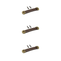 Miniatyrbild 5 av 5: 2/3/5 PU-läder Bagagehandtag Handtag Byt ut skåpdrag Brown 12.2x2.4x1.1cm 3Set