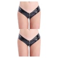 Miniatyrbild 1 av 5: 1/2/3/5 Underkläder Butt Briefs Front Open Sexig Nattklubb Tvättbar Black/3XL 2PCS