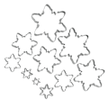Miniatyrbild 2 av 5: Snowflake Cookie Cutter Set Lätt att rengöra rostfritt stål