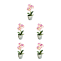 Miniatyrbild 2 av 5: 1/2/3/5 Realistiskt utseende Hållbar konstgjord blomma för DIY Pink 5PCS