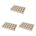 Miniatyrbild 2 av 5: 1/2/3/5 Stapelbar smyckesbricka Multipurpose Portable Velvet för Beige 18 Grids 3Set