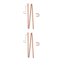 Miniatyrbild 4 av 5: 1/2 utomhusläger fällbar lampstolpe hängande ljushållare Brown 100cm 2Set