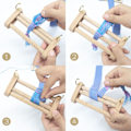 Miniatyrbild 3 av 5: 1/2 Wood Weaving Loom Webbing Hållare Multipurpose Weaving 1Set