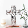 Miniatyrbild 3 av 5: 1/2/3/5 Stående krucifix Jesus Scriptures Cross Bön Rose Gold 20cm 1Set