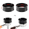 Miniatyrbild 2 av 5: 1/2/3/5 58mm kaffedoseringsringar för espressodoseringstratt Black 75.3x29mm 1Set