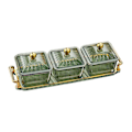 Miniatyrbild 3 av 5: 1/2/3 Nordic Style Divided Dishes Square för Reception Room 3 Grids 1Set