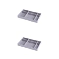 Miniatyrbild 1 av 5: 1/2/3/5 Stapelbar smyckesbricka Multipurpose Portable Velvet för 6 Grids Style A 2Set