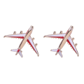 Miniatyrbild 2 av 5: 1/2 Kvinnor Män Smycken Flygplan Flygplan Brosch Mode Corsage 2Set