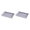 Miniatyrbild 4 av 5: 1/2/3/5 Stapelbar smyckesbricka Multipurpose Portable Velvet för Empty Tray Style A 2Set