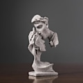 Miniatyrbild 3 av 5: 1/2 par kysser staty sovrum heminredning prydnadsfigurer Gray 7.6x3.1x13.4cm 1Set