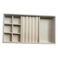 Miniatyrbild 4 av 5: 1/2/3/5 Stapelbar smyckesbricka Multipurpose Portable Velvet för Beige 3 in 1 1Set
