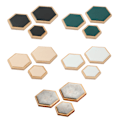 Miniatyrbild 5 av 5: 1/2/3 3pack/lot Utsökt Craft Hexagon Armband Display bricka Grey 1Set