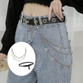 Miniatyrbild 5 av 5: 1/2/3 punk midjebälte kedja justerbar för kvinnor män flicka pojke Chain and Belt 155g 1Set