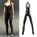 Miniatyrbild 2 av 5: 1/2/3 1:12 Jumpsuit Kläder för kvinnor för HT Action Figure Kläder Black 13.6cm 1Set