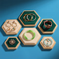 Miniatyrbild 3 av 5: 1/2/3 3pack/lot Utsökt Craft Hexagon Armband Display bricka Green 1Set