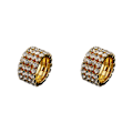 Miniatyrbild 1 av 5: 1/2/3/5 Stretch Crystal Ring Utsökt inläggning för Elegant golden 4 rows 2PCS