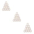 Miniatyrbild 4 av 5: 1/2/3/5 10 st Rhinestone Buttons Hantverk Dekoration för kläder Light White 2.1 x 1.7cm 3Set