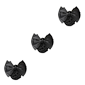 Miniatyrbild 5 av 5: 1/2/3/5 tyg lätt att bära Elastiska hårnät för moderiktiga Two Bows-black 3Set