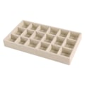 Miniatyrbild 4 av 5: 1/2/3/5 Stapelbar smyckesbricka Multipurpose Portable Velvet för Beige 18 Grids 1Set