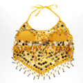 Miniatyrbild 4 av 5: 1/2/3 Magdanskostymer BH Halter Top Sequin Performance Yellow 1Set