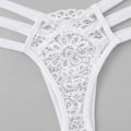 Miniatyrbild 4 av 5: 1/2/3/5 Womens 2 Piece Lace Hollow Perspective För Bikini White M 1Set