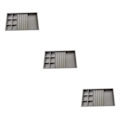 Miniatyrbild 4 av 5: 1/2/3/5 Stapelbar smyckesbricka Multipurpose Portable Velvet för Gray 3 in 1 3Set